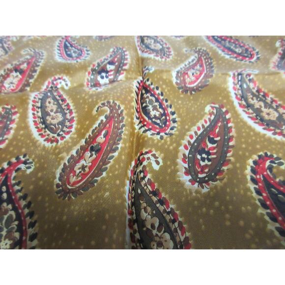 Vintage Vera Neumann Scarf 26” Square Brown Paisley Signed 100% Acetate Japan - Picture 4 of 6